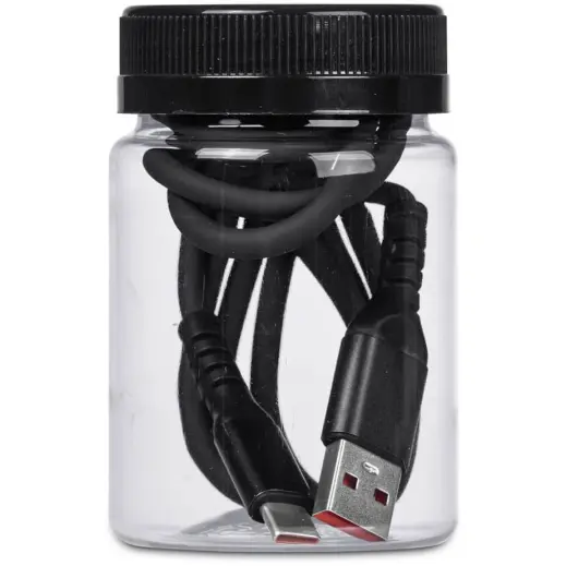 Altitude Capsit Fast Charge USB-A to Type-C Charging Cable in Jar Black Jar